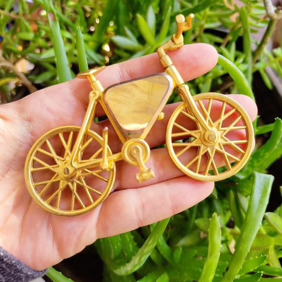 Vintage Le Temps Quartz Gold Bicycle Clock - Picture 8 of 8